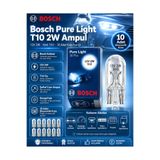 Bosch T10 W5W 2W 12V Pure Light Ampul 10 Adet Set Kod 510 Park Plaka İç Aydınlatma Gösterge Ampulü