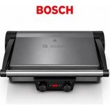 Bosch TCG4215 2000 W 3'ü 1 Arada Kontakt Izgara ve Tost Makinesi, Çıkarılabilir Döküm Plakalar, Ayarlanabilir Isı Kontrolü, Geniş Pişirme Alanı - Gümüş