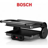 Bosch TCG4215 3 Fonksiyonlu Kontakt Izgara, Tost ve Barbekü Makinesi, 2000 Watt Güç, Bulaşık Makinesinde Yıkanabilir Plakalar - Gümüş