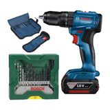 Bosch Tek Akülü Kömürsüz Darbeli Matkap Vidalama Şarjlı Matkap + 15 Parça Matkap Ucu + 23 Parça Set