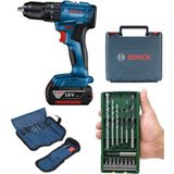 Bosch Tek Akülü Kömürsüz Darbeli Matkap Vidalama Şarjlı Matkap + 23 Parça Aksesuar + 15 Parça Aksesuar Seti