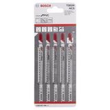 Bosch Temiz Kesim Serisi Pvc İçin T 302 H 5 Li Paket Dekupaj Testeresi Bıçağı