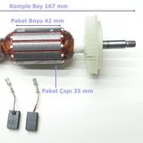 Bosch Tipi Gws 8-115 Endüvi Rotor Kollektör Ve Kömürü