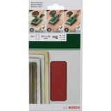 Bosch Titreşimli Zımpara Kağıdı 10'lu Set, 93, 185 mm 60/120/180 Kum 8 Delik, Gri - Renkli