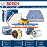 Bosch Toyota Corolla 1.4 D4d 4'lü Filtre Bakım Seti 2007-2018