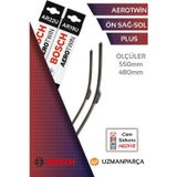 Bosch Toyota Corolla 2002-2007 Muz Tipi Aerotwin Ön Silecek Takımı Bosch