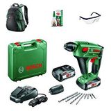 Bosch Uneo Maxx Çift Akülü Vidalama Sırt Çantası Gözlük Yapıştırıcı Seti