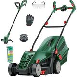 Bosch Universal Rotak 37 Çim Biçme Easygrasscut 23 Kenar Kesme Misina Eldiven Gözlük Sprey Seti