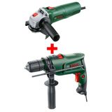 Bosch UniversalGrind 750-115 Spiral Taşlama Makinesi 750W 115mm + Bosch EasyImpact 600 Darbeli Matkap 600W Kombo Set