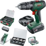 Bosch UniversalImpact 18 V 2x1.5 Ah Akülü Matkap + 210 Parça Aksesuar