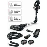 Bosch Unlimited 7 Plus Şarjlı Dikey Süpürge Çıkarılabilir Batarya Bldc Motor LED Motorlu Zemin Başlığı Elde Kullanılabilen Kablosuz Halı Parke ve Koltuk Temizliği Siyah BBS712XTR