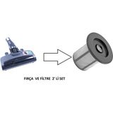 Bosch Unlimited Bcs Seri 6 Şarjı Süpürge Başlığı Siyah Renk -Yeni Tip Fırça ve Filtre - 1 Adet