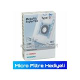 Bosch Uyumlu Bsg6B111 - Bsg 6B111 Süpürge Toz Torbası 4 Adet + Filtre (282216589)