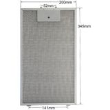 Bosch Uyumlu Dwk065g20t Davlumbaz Yağ Filtresi 20x34,5 Aspiratör Filtre