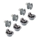 Bosch Uyumlu SMS41D08EU Bulaşık Makinesi Sepet Tekerleği 4 ALT 4 ÜST Teker Takımı