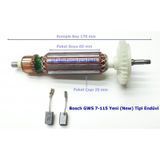Bosch Uyumlu Tipi GWS 7-115 Endüvi Rotor Kollektör ve Kömürü
