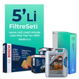 Bosch Volkswagen Caddy 1.9 Dizel Filtre Bakım Seti Liqui Moly Motor Yağlı (2005-2011) 5 Li