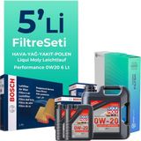 Bosch Volkswagen Caddy 2.0 Dizel Filtre Bakım Seti Liqui Moly Motor Yağlı (2020-2025) 5 Li