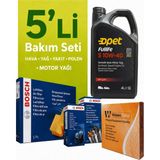 Bosch Volkswagen Caddy 2.0 Dizel Filtre Bakım Seti-Opet 10W40 4lt (2010-2015) 5 Li
