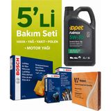 Bosch Volkswagen Caddy 2.0 Dizel Filtre Bakım Seti-Opet 5W30 4lt (2020-2025) 5 Li