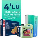 Bosch Volkswagen Polo 1.4 Benzin Filtre Bakım Seti Liqui Moly Motor Yağlı (2001-2009) 4 Lü