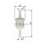 Bosch Volvo 740 2.3 1984-1987 Benzin Filtresi