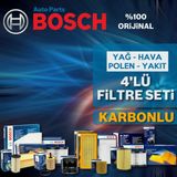 Bosch Volvo S80 1.6 D2 2012-2015 4'lü Karbonlu Filtre Bakım Seti