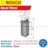 Bosch VW Bora 1.9 TDI Mazot Filtresi