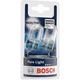 Bosch W21/5W 12V Pure Light Çift Duy Ampul 2'li Stop Park Fren Geri Vites Ampulü - Sarı