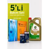 Bosch-Waben Citroen C2 1.4 Dizel Filtre Bakım Seti-Castrol Edge 5W30 5lt (2003-2010) 4 Lü