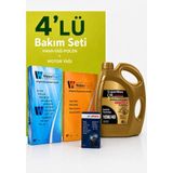 Bosch-Waben Opel Insignia 1.6 Turbo Filtre Bakım Seti-Supermax Oil 10W40 4 Lt (2009-2016) 3 Lü