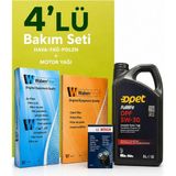 Bosch-Waben Toyota Corolla 1.4 Dizel Filtre Bakım Seti-Opet 5W30 5 Lt (2006-2012) 3 Lü
