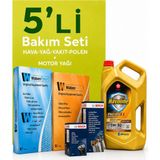 Bosch-Waben Toyota Yaris 1.4 Dizel Filtre Bakım Seti-Texaco 5W30 5 Lt (2006-2009) 4 Lü