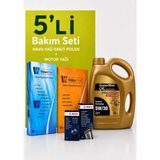 Bosch-Waben Volkswagen Caddy 2.0 Dizel Filtre Bakım Seti-Supermax Oil 5W30 5 Lt (2020-2025) 4 Lü