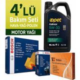 Bosch + Waben Vw Jetta 1.2 Tsı Karbonlu Polen Filtre Bakım Seti-Opet 5W30 4lt 3'lü (2011-2014)