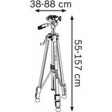 Bosch Yüksek Kaliteli 150 cm Tripod, Güçlü ve Pratik Çekim Destekli - Seçenek 1