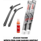 Bosch Zengemtx Bmw E60 2004-2009 Silecek Takimi Würth Cam Sabunu Hediyeli - Siyah