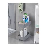 Bose Home Bose Banyo Düzenleyici 2 Katlı Gri Raf – Kozmetik, Makyaj Şampuan, Havlu Dolap Organizeri ( GRİ )