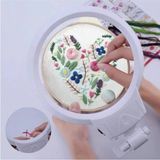 Bosile 130MM Işıklı Büyüteç Çalışma Lambası Orta Boy Masa Üstü Lup Mercek 1 Adet
