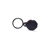 Bosile 5X 60Mm Cam Optik Lens,Katlabilir,Deri Kaplamalı Cep Büyüteç