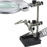 Bosile Mg16129-B Masaüstü Işıklı Büyüteç Yardımcı El Lehimleme Standı 130Mm