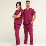Boskami Medikal Confor Likralı Unisex Medikal Pembe Alt Üst Takım Doktor Hemşire Uniform Scrubs - 2XS