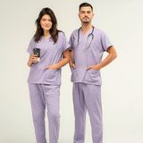 Boskami Medikal Core Flex Lüks Likralı Unisex Medikal Lila Alt Üst Takım Doktor Hemşire Scrubs - 2XS