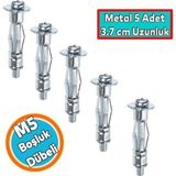 Boşluk Dübel Çelik Alçıpan Frt Tuğla Duvar Bims Paraşüt Dübeli 5X37 Metal 5 Adet - Çok Renkli - Standart