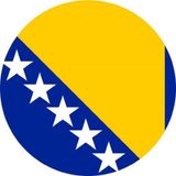 Bosna Hersek Bayrağı Arma Oto Sticker 13cm Ve 4 Cm 2adet