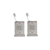 Bosphorus 2 ADET DİŞ FIRÇALIK DEKORATİF İŞLEMELİ GÜMÜŞ POLİRESİN 8X6X11CM