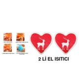 Bosphorus 2 ADET KALPLİ GEYİKLİ CEP SOBASI,EL ISITICI,SICAK SU TORBASI PVC9cm