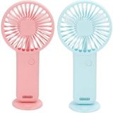 Bosphorus 2 Adet Mini Fan,şarjlı El Vantilatörü USB Özellikli 19CM - Pembe - Mavi