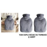 Bosphorus 2 ADET SICAK SU TORBASI YAN CEPLİ GRİPELUŞ TERMOFOR 27x17x2cm1 LİTRE