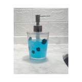 Bosphorus BANYO SETİ SIVI SABUNLUK İKİ ADET BENEKLİ DESEN AKRİLİK 8X8X16CM 350ML